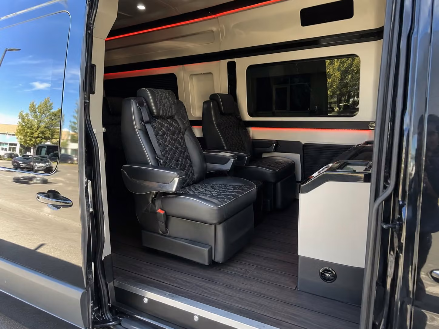 sprinter van with driver inside